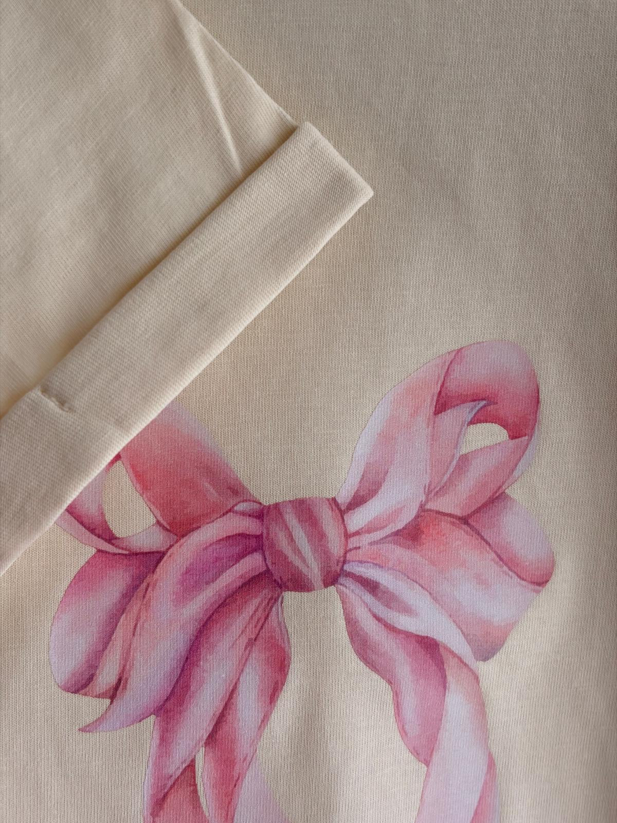 Damen T-Shirt mit Schleifen aus Bio-Baumwolle